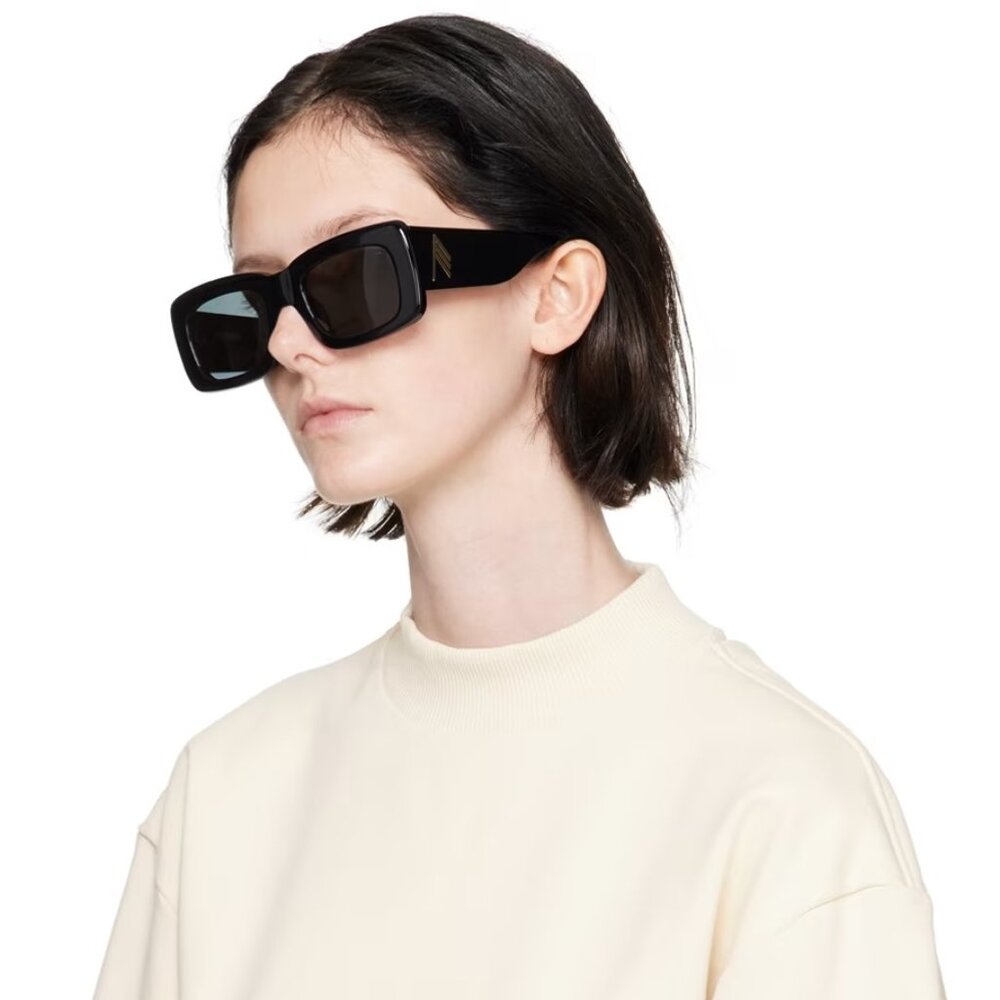 Linda Farrow x THE ATTICO Black Marfa Sunglasses